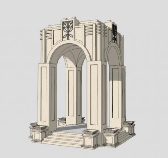 欧式创意景亭SU模型下载_sketchup草图大师SKP模型