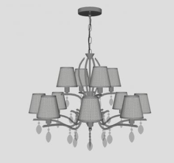 现代欧式吊灯SU模型下载_sketchup草图大师SKP模型