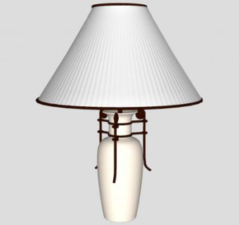 新中式台灯灯具SU模型下载_sketchup草图大师SKP模型