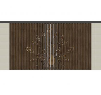 孔雀镂空墙景墙SU模型下载_sketchup草图大师SKP模型