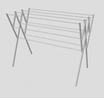支撑架晾衣杆晾衣架SU模型下载_sketchup草图大师SKP模型