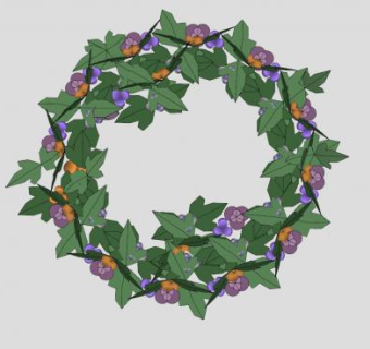 花环SU模型下载_sketchup草图大师SKP模型