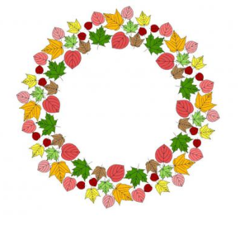 各种叶子组成花圈SU模型下载_sketchup草图大师SKP模型