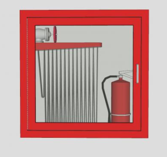 火警柜消防栓箱灭火器SU模型下载_sketchup草图大师SKP模型