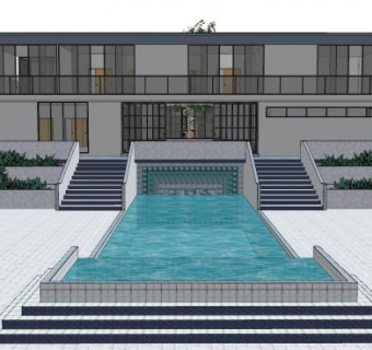 现代风别墅住宅建筑SU模型下载_sketchup草图大师SKP模型