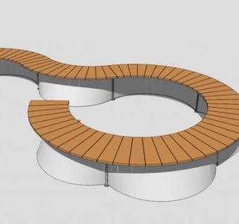 室外休闲长椅SU模型下载_sketchup草图大师SKP模型