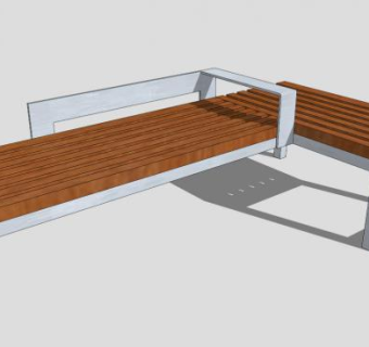 休闲长椅SU模型下载_sketchup草图大师SKP模型