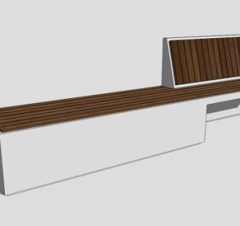 景观长椅SU模型下载_sketchup草图大师SKP模型