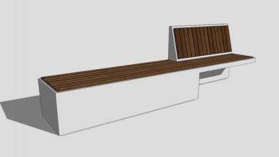 景观长椅SU模型下载_sketchup草图大师SKP模型