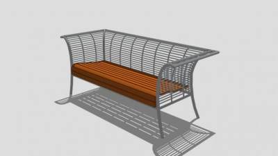 阳台创意长椅SU模型下载_sketchup草图大师SKP模型