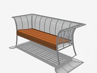阳台创意长椅SU模型下载_sketchup草图大师SKP模型