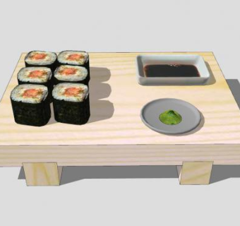 日本寿司和芥末SU模型下载_sketchup草图大师SKP模型