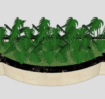 景观花坛花池SU模型下载_sketchup草图大师SKP模型