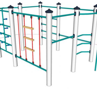 爬杆健身器材SU模型下载_sketchup草图大师SKP模型