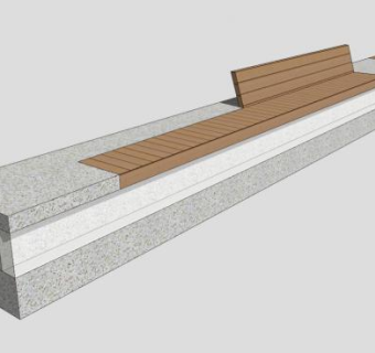 户外特色长椅SU模型下载_sketchup草图大师SKP模型