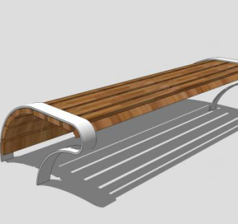 景区休闲长椅SU模型下载_sketchup草图大师SKP模型