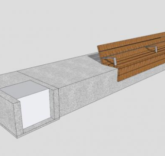 公园景观长椅SU模型下载_sketchup草图大师SKP模型