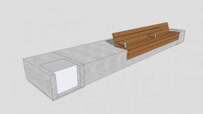 公园景观长椅SU模型下载_sketchup草图大师SKP模型