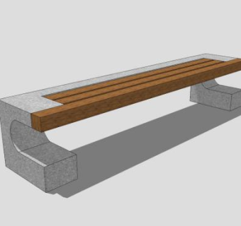 公园户外椅SU模型下载_sketchup草图大师SKP模型