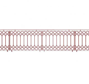 欧式铁艺围栏栏栅SU模型下载_sketchup草图大师SKP模型