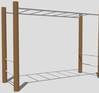 户外器材爬杆SU模型下载_sketchup草图大师SKP模型