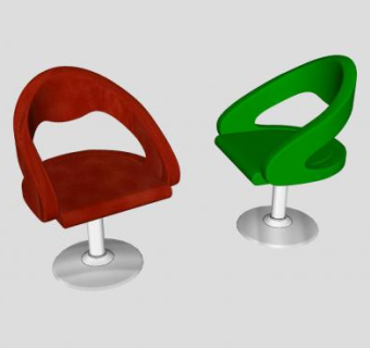 休闲吧台椅升降椅SU模型下载_sketchup草图大师SKP模型