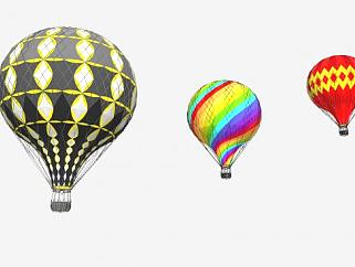 多颜色<em>热气球</em>SU模型下载_sketchup草图大师SKP模型