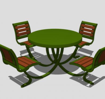 景区休闲桌椅组合SU模型下载_sketchup草图大师SKP模型
