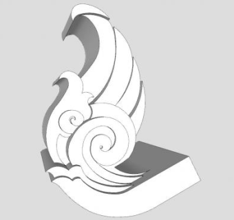 波浪雕塑SU模型下载_sketchup草图大师SKP模型