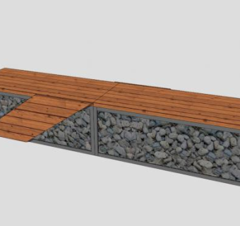 休闲长椅户外椅SU模型下载_sketchup草图大师SKP模型