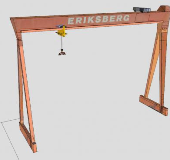 工厂龙门吊SU模型_su模型下载 草图大师模型_SKP模型