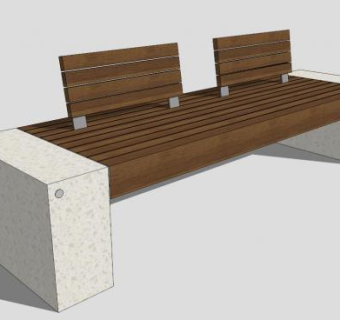 公园创意休闲椅SU模型下载_sketchup草图大师SKP模型