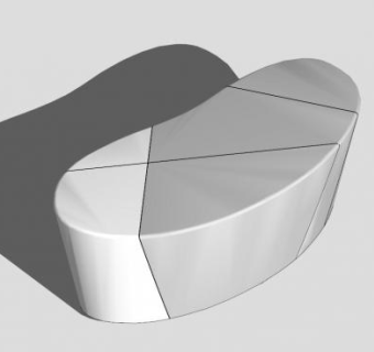 灰色简约布艺户外椅SU模型下载_sketchup草图大师SKP模型