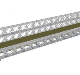 贝雷片贝雷桥SU模型_su模型下载 草图大师模型_SKP模型