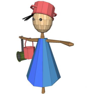 可爱的稻草人SU模型下载_sketchup草图大师SKP模型