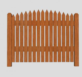 木栅栏木栏栅SU模型下载_sketchup草图大师SKP模型