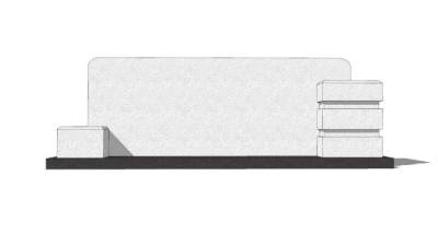 形象墙代表性景墙SU模型下载_sketchup草图大师SKP模型