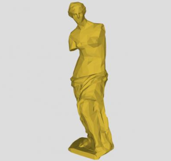 欧式断臂人物雕像SU模型下载_sketchup草图大师SKP模型