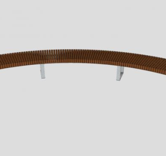 户外户型长凳座椅SU模型下载_sketchup草图大师SKP模型