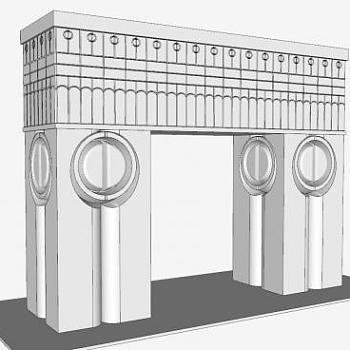 <em>景墙</em>观赏墙的SU模型下载_sketchup草图大师SKP模型