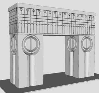 景墙观赏墙的SU模型下载_sketchup草图大师SKP模型