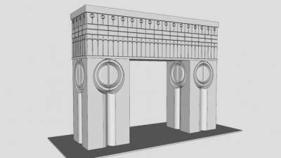 景墙观赏墙的SU模型下载_sketchup草图大师SKP模型