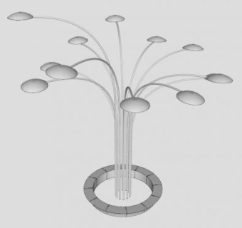 现代景观路灯灯具SU模型下载_sketchup草图大师SKP模型