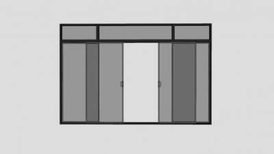 自动的玻璃门SU模型下载_sketchup草图大师SKP模型