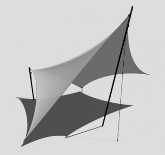 简单的张拉膜SU模型下载_sketchup草图大师SKP模型