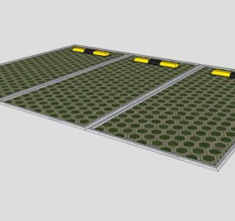 草坪砖停车位SU模型下载_sketchup草图大师SKP模型