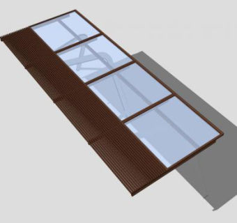 现代玻璃廊架SU模型下载_sketchup草图大师SKP模型