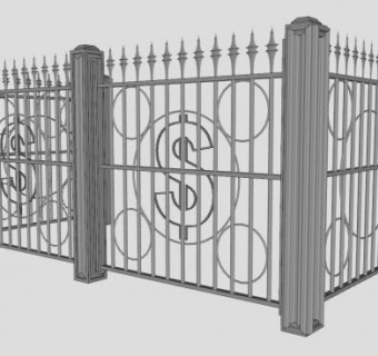 铁艺栏杆护栏欧简SU模型下载_sketchup草图大师SKP模型