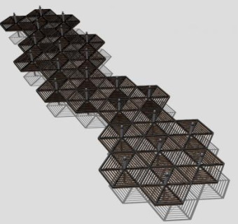 创意黑色廊架SU模型下载_sketchup草图大师SKP模型