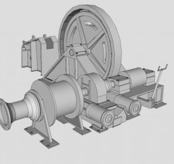 大型卷扬机SU模型_su模型下载 草图大师模型_SKP模型